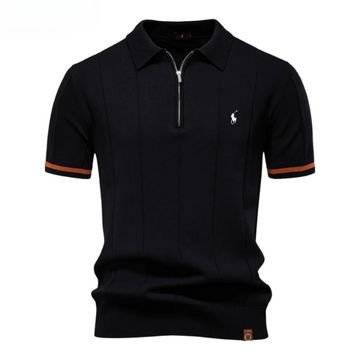 RL™ | Premium Quarter-Zip Ribbed Knit Polo Shirt